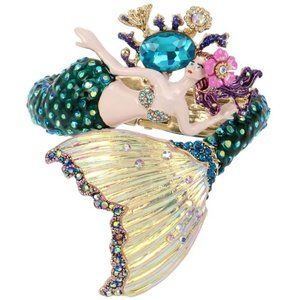 Betsey Johnson Mermaid Hinged Bangle Bracelet